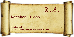 Kerekes Aldán névjegykártya